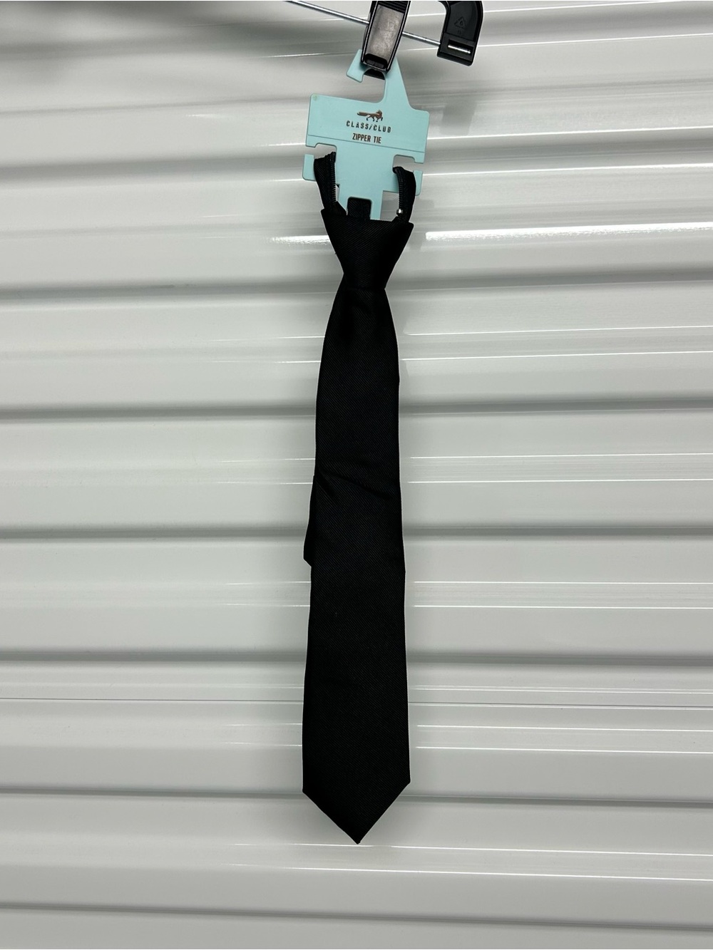 Class Club Black Slim Necktie for Kids